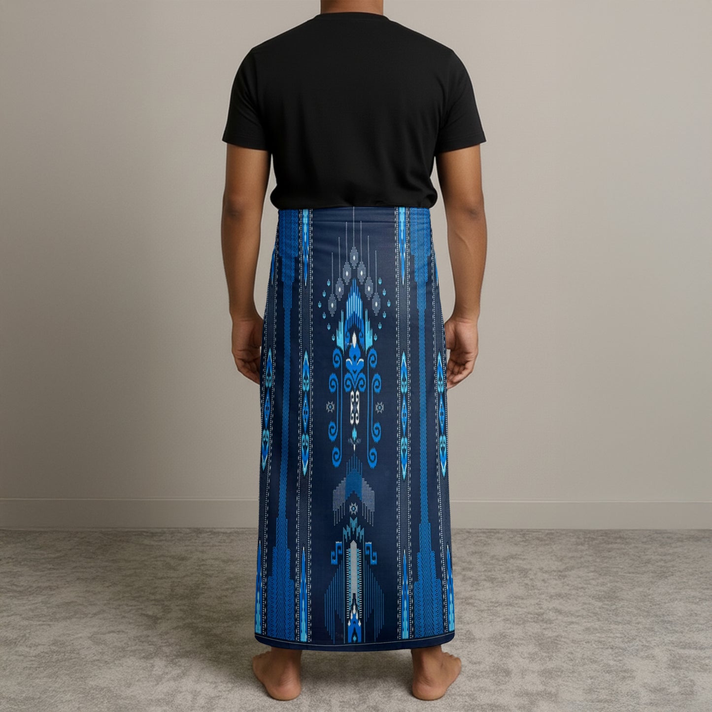 MENS BHS SARONG - NAVY / ELECTRIC BLUE
