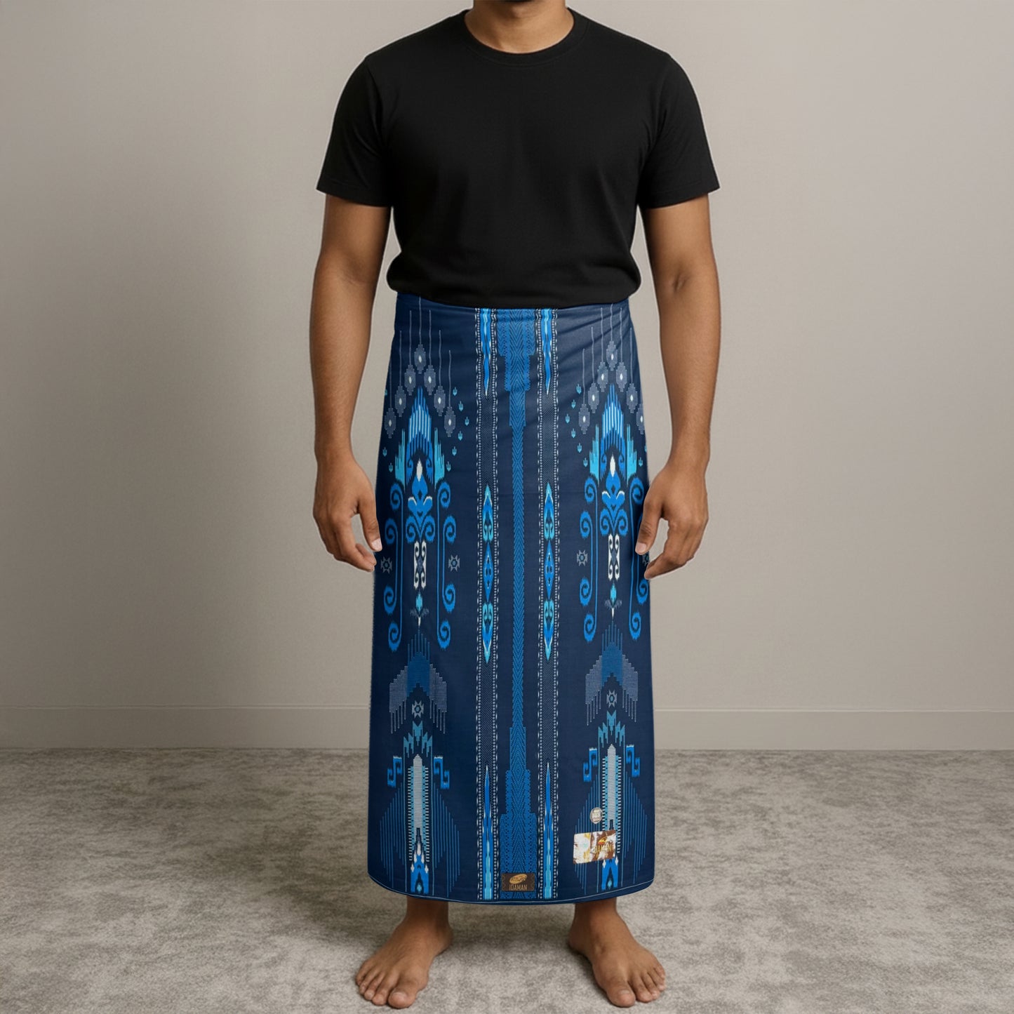 MENS BHS SARONG - NAVY / ELECTRIC BLUE