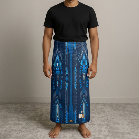 MENS BHS SARONG - NAVY / ELECTRIC BLUE