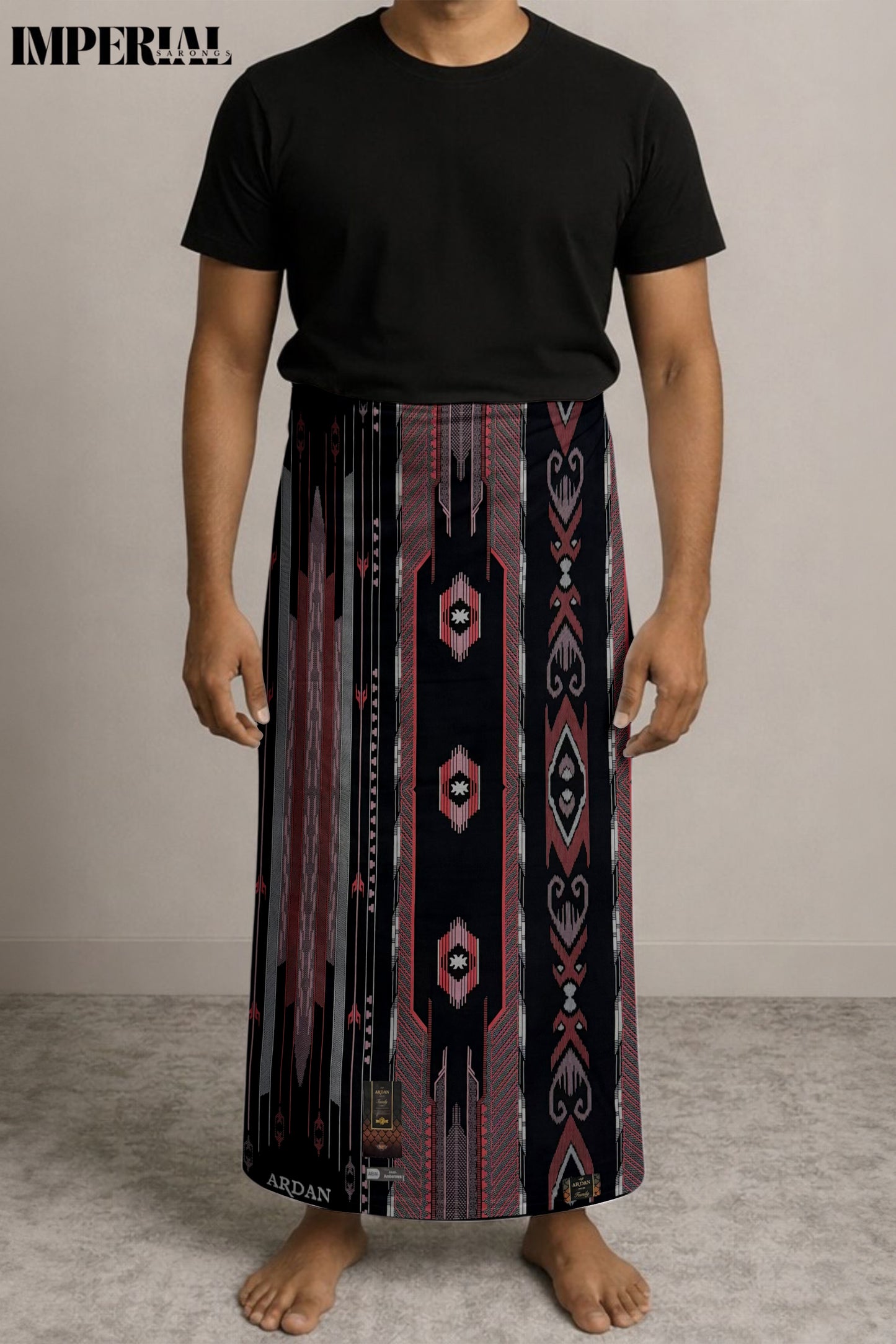 ARDAN ABW SARONG - BURGUNDY ECLIPSE